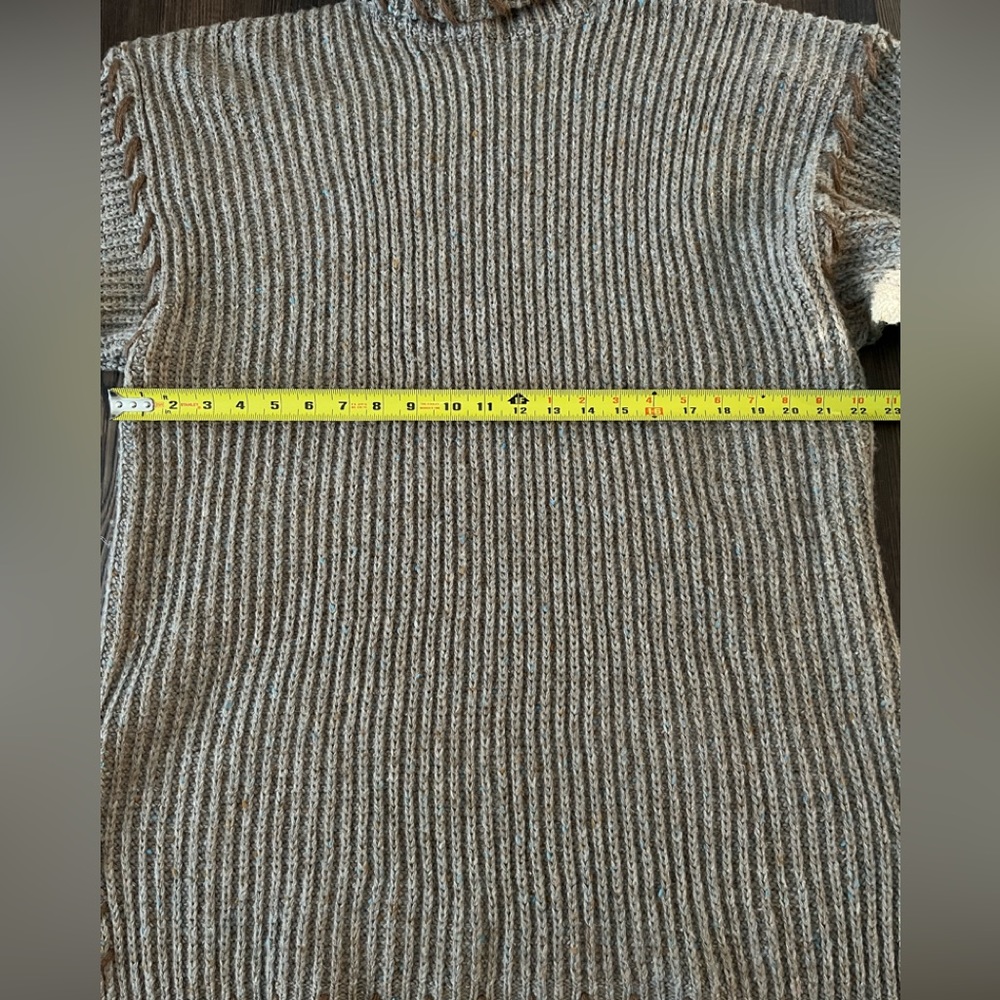 QPS Turtleneck Chunky Wool Sweater XL - Picture 10 of 13
